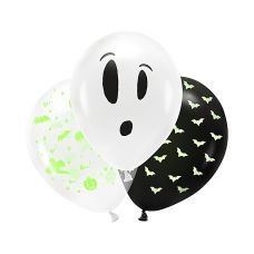 Balony UV 27cm, BOO!, mix (1 op. / 3 szt.)