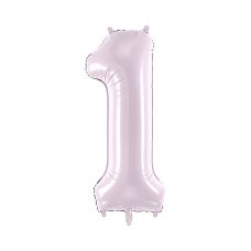 Balon Foliowy Cyfra 1 Pastelowy Fioletowy 72cm