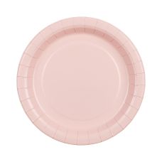 Talerzyki papierowe jasnoróżowe okrągłe 18 cm (opakowanie 6 sztuk)