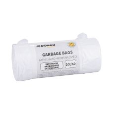 Worki na śmieci DONAU HOME, łazienkowe (HDPE), 20l, 40 szt., białe