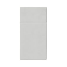 Torebki-serwetki na sztućce papierowe Premium Airlaid srebrne 40 x 40 cm 25 szt.