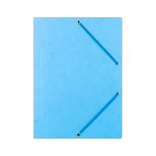 Teczka z gumką OFFICE PRODUCTS z preszpanu A4 390gsm 3-skrzydłowa jasnoniebieska