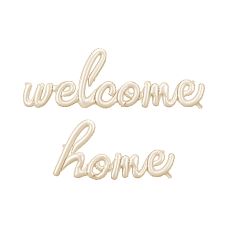 Balon Foliowy Welcome Home Cappuccino 258x55 cm z Wstążką