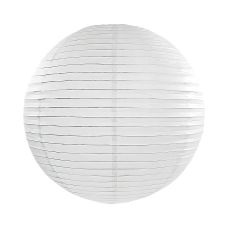 Lampion Papierowy Biały Okrągły 20 cm