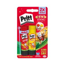 Klej w sztyfcie PRITT z brokatem dwuwarstwowy mix kolorów 2x20g blister 40g