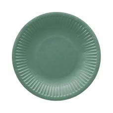 Talerz papierowy okrągły zielony Dark Green średnica 18 cm 8 sztuk