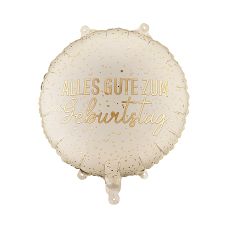 Balon Foliowy Pastylka "Alles Gute Zum Geburtstag" Beżowy 35x35 cm