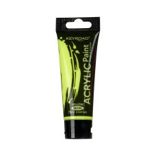 Farba akrylowa KEYROAD neonowa żółta w tubce 75ml do malowania i dekoracji