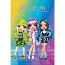 Teczka na Dokumenty A4 z Gumką Kartonowa Rainbow High z Lakierem UV