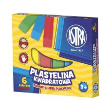 Plastelina Astra 6 kolorów kwadratowa