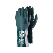 Rękawice chemiczne RS Duplo trzykrotnie powlekane PVC 35 cm zielone rozmiar 10
