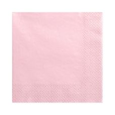 Serwetki Trójwarstwowe Jasnoróżowe 33x33 cm Opakowanie 20 Sztuk