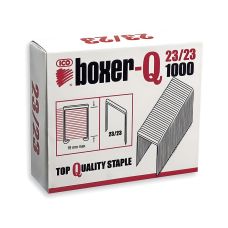 Zszywki biurowe ICO Boxer, 23/23, galwanizowane, opakowanie 1000 sztuk