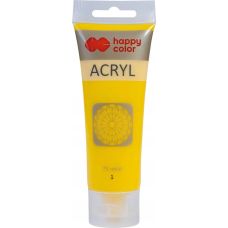 Farba Akrylowa Żółta Happy Color 75 ml Uniwersalna do Drewna Papieru Szkła