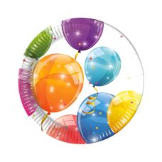 Talerze papierowe sparkling balloons 20cm 8 szt.