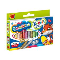 Kredki szkolne BAMBINO 18 kolorów z temperówką - wyprawka dla ucznia