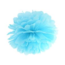 Pompon Bibułowy Błękitny Dekoracyjny 25 cm