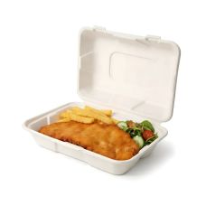 Menubox z trzciny cukrowej niedzielony 23x15,5cm 50szt