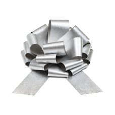 Kokarda Dekoracyjna Srebrna DIY do Złożenia 30 cm