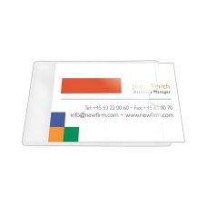 Kieszeń samoprzylepna Q-CONNECT na wizytówki z rozcięciem na krótszym boku 60x95mm 10 sztuk