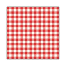 Serwetki 2-war. gingham red 25x25cm 100 szt.
