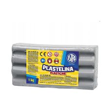 Plastelina szkolna Astra 1kg popielata