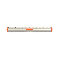 Linijka aluminiowa z uchwytem Tetis 30 cm pomarańczowa