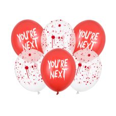 Balony 30 cm, You're next, mix (1 op. / 6 szt.)