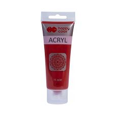 Farba Akrylowa Happy Color Ciemnoczerwona 75 ml do Drewna Papieru Tkanin