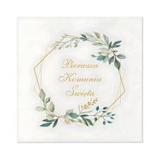 Serwetki papierowe Premium Airlaid na Komunię 1/4 składane 40 x 40 cm 50 sztuk