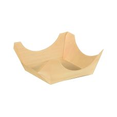 Miseczka papierowa z drewna 6 x 6 x 2,5 cm do cateringu i eventów 50 sztuk