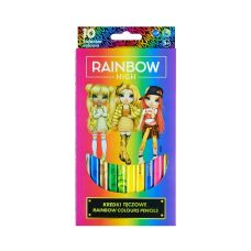 Kredki tęczowe Rainbow High 10 kolorów zestaw kreatywny do rysowania