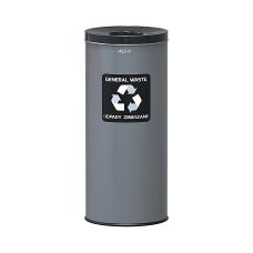 Kosz Na Śmieci Alda Eko 45L segregacja Metal I Plastik szary