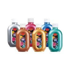 Farba plakatowa KEYROAD metaliczne kolory 300ml butelka mix 12 kolorów