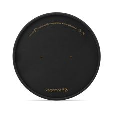 Pokrywka papierowa do miski Vegware czarna średnica 150 mm opakowanie 50 szt.