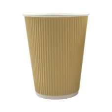 Kubek papierowy karbowany z powłoką dyspersyjną 350 ml 1 sztuka