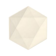 Talerz papierowy z trzciny cukrowej Diamond wzór diamentowy 26 x 23 x 2,5 cm 25 sztuk