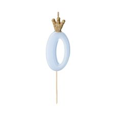 Świeczka Urodzinowa Cyferka 0 Jasnoniebieska 9.5 cm