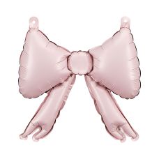 Balony Foliowe Kokardy Pudrowy Róż 25,5 x 25 cm 5 sztuk