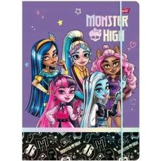 Teczka z gumką A4 Monster High 300g/m² z klapkami