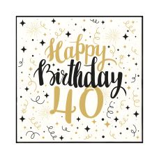 Serwetki premium birthday 40 40cmx40cm 50szt
