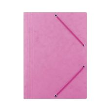 Teczka z gumką OFFICE PRODUCTS preszpan A4 390gsm 3-skrytka różowa
