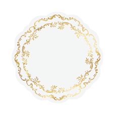 Podkładki pod talerze białe Złoty Ornament Ø 35,5 cm (6 szt.)