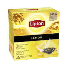 Herbata czarna ekspresowa Lipton z cytryną z Hiszpanii 20 torebek 34g