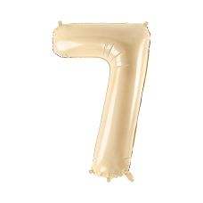 Balon foliowy Cyfra "7" 72cm beżowy