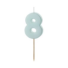 Świeczka Urodzinowa Cyfra 8 Jasnoniebieska 5.5 cm