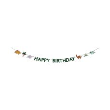 Baner Papierowy Happy Birthday Dinozaury Mix Kolorów 3 m