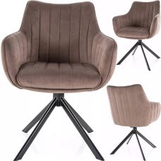 Krzesło obrotowe velvet cappuccino auto-return Azalia Signal