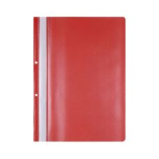 Skoroszyt OFFICE PRODUCTS A4 na 2 otwory 100/170 mikronów wpinany czerwony