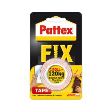 Taśma dwustronna PATTEX FIX, mocowanie do 120kg, 1,5m x 19mm, profesjonalna
